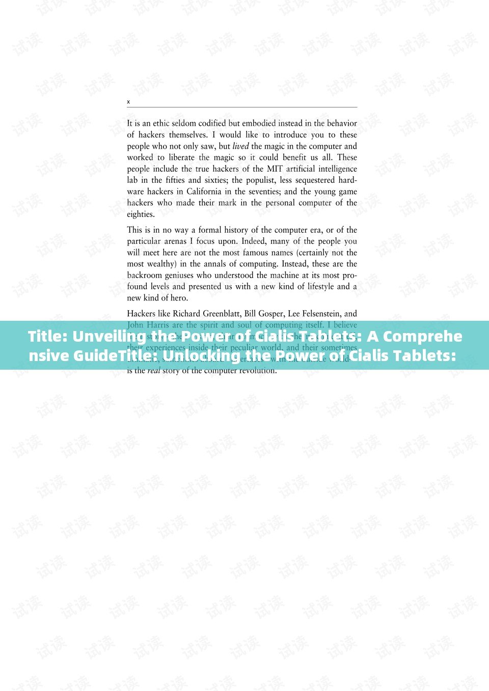 Title: Unveiling the Power of Cialis Tablets: A Comprehensive GuideTitle: Unlocking the Power of Cialis Tablets: A Revolutionary Solution for Mens Health