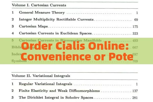 Order Cialis Online: Convenience or Potential Risks?