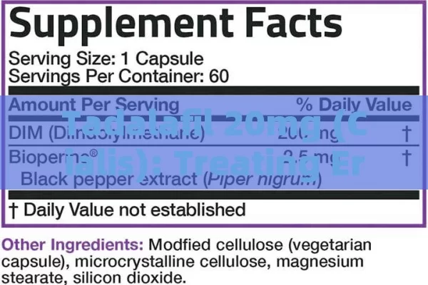 Tadalafil 20mg (Cialis): Treating Erectile Dysfunction in Men.