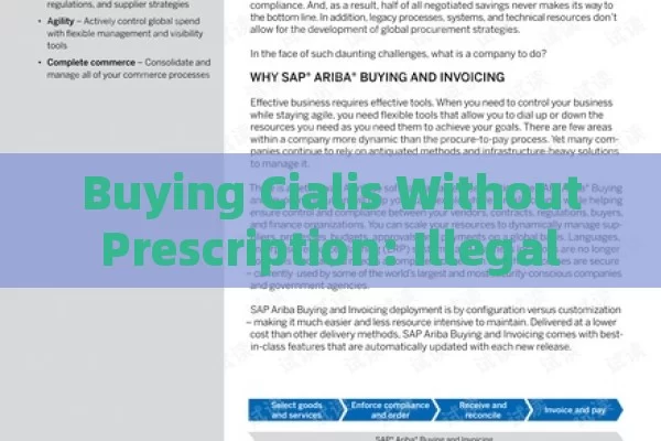 Buying Cialis Without Prescription: Illegal in Most Countries